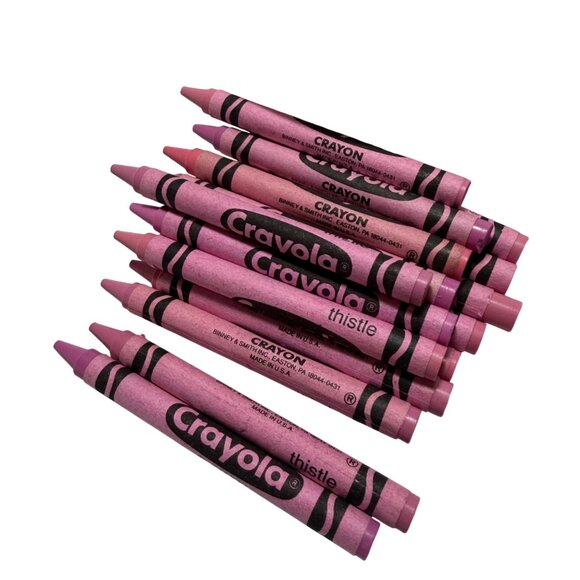 Crayola Other - Retired Vintage Crayola Thistle Pink Crayons 16 Pack Lot Collectable Art Supply